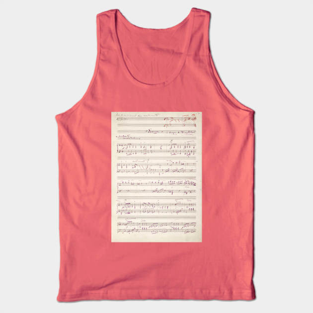 Falla | Original handwritten score by Manuel de Falla 1 Tank Top by Musical design